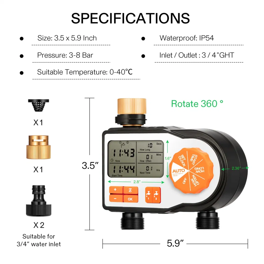 Home Garden Watering Programmable Hose Faucet Timer