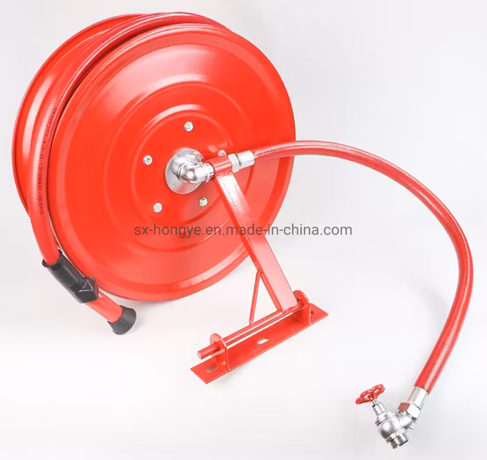 European Manual Fire Hose Reel Swing Arm Type 1"X30m with 1 Inch Landing Valve